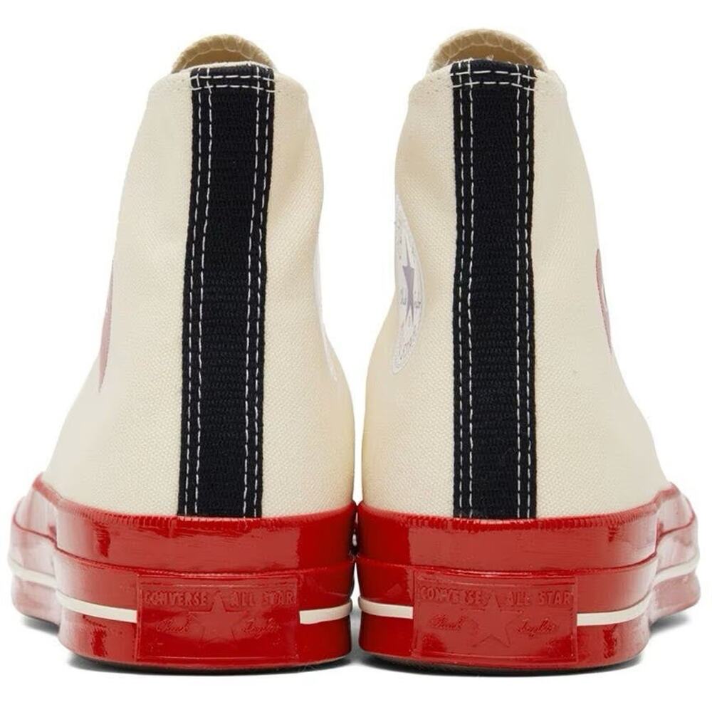 NIB Converse Chuck 70 High Top Sneakers Red Heart Comme des Garcons Unisex US 12 - Picture 6 of 9
